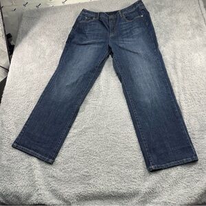 Talbots Jeans Womens Size 14 Petite Blue Denim Five Pocket Straight